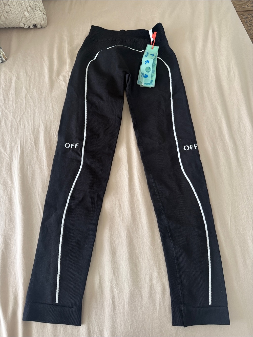 Off-White Athl Off Stamp Seamless Leggings 'Black/White' - Picture 1 of 3